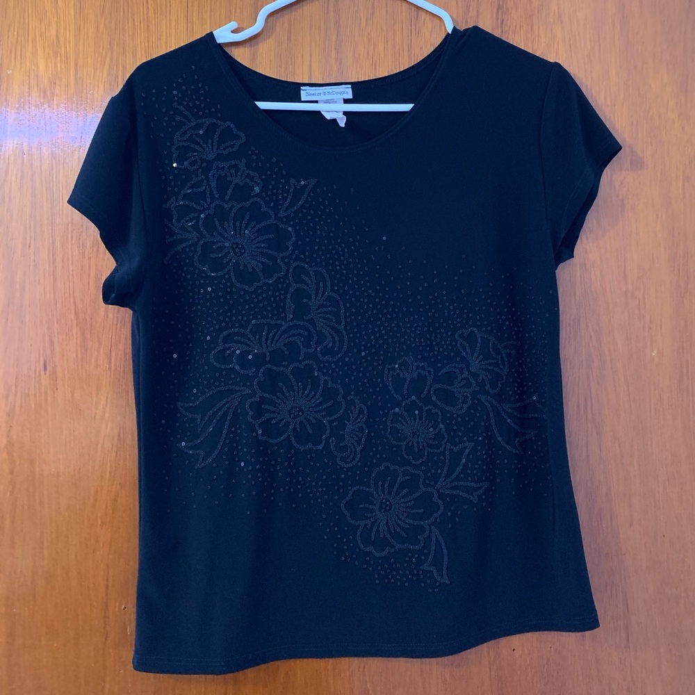 vintage blouse with intricate flower patterns